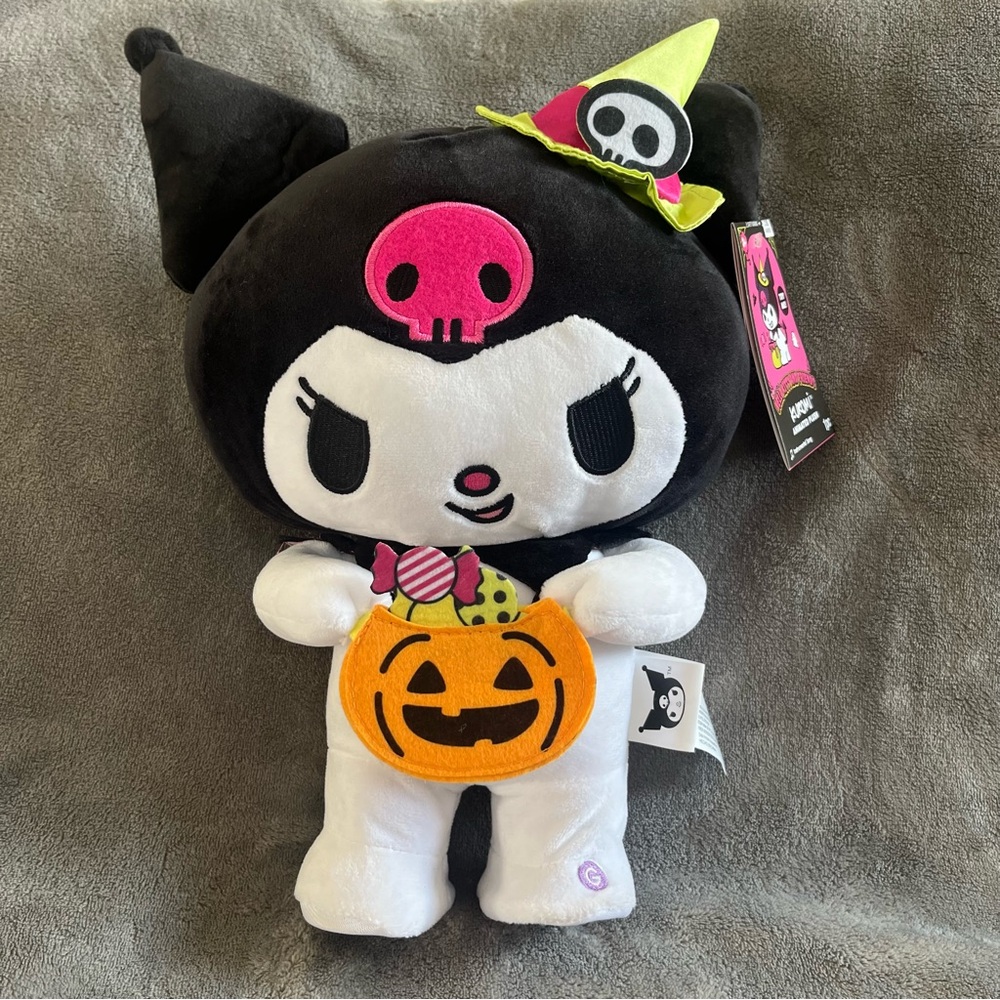 New Hello Kitty & Friends Halloween Kuromi Stuffed Side Stepper Toy 15"